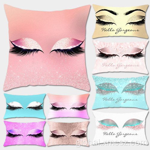 Canvas Eyelash Cushion Covers Custom gold stamping eyelash cushion cover Factory